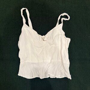 Aritzia Wilfred white bow top